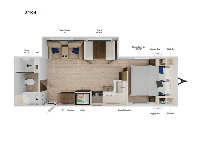 2027 Winnebago Access 24RB floorplan