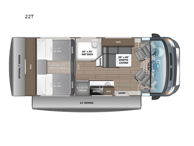 2027 Jayco Granite Ridge 22T floorplan