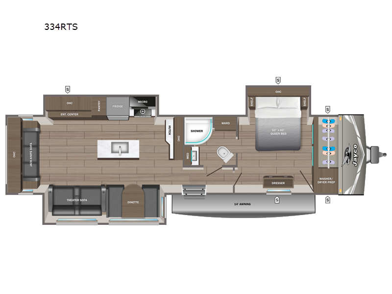 2027 Jayco Jay Flight 334RTS floorplan