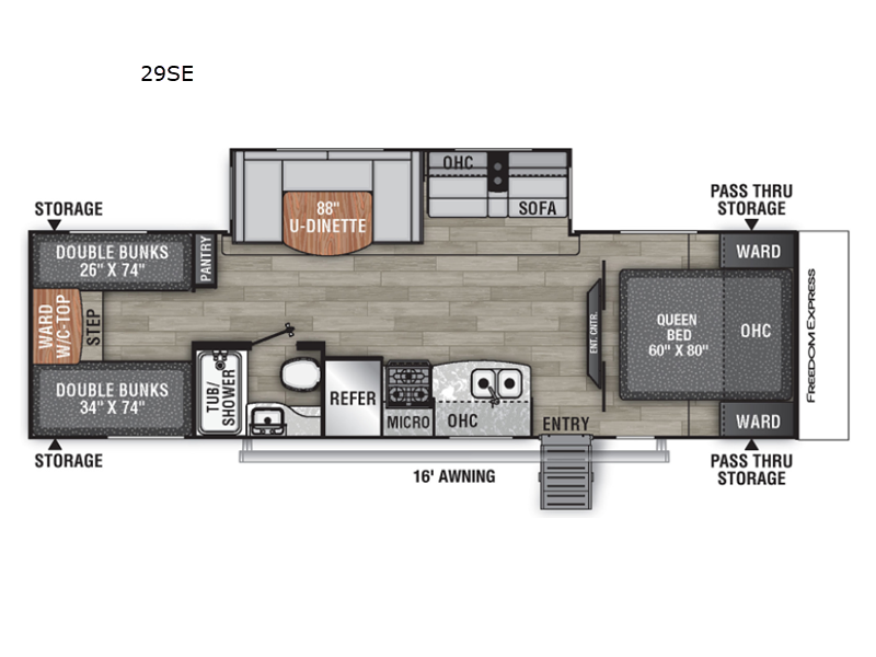 2024 Coachmen Rv Freedom Express Select 29SE floorplan