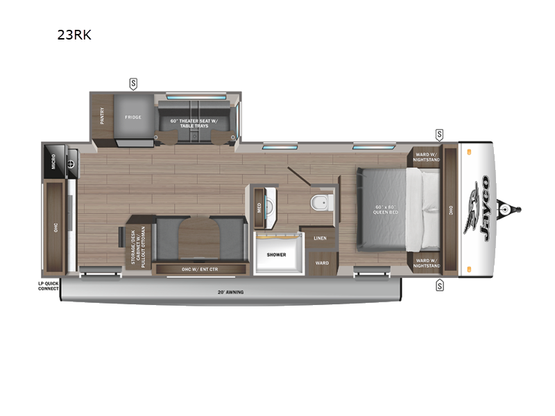 2027 Jayco Jay Feather 23RK floorplan