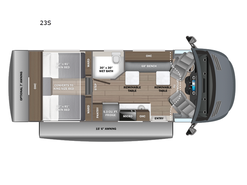 2027 Jayco Granite Ridge 23S floorplan