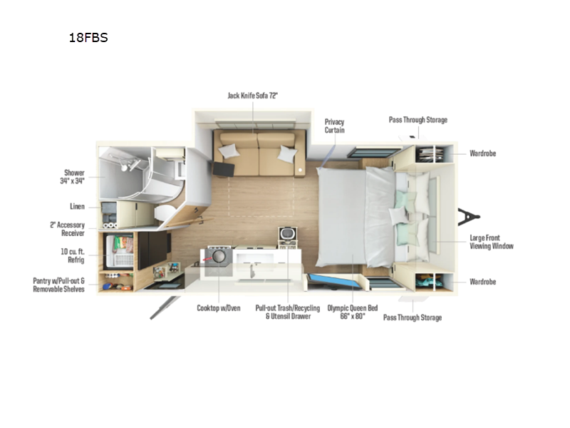 2027 Winnebago Thrive 18FBS floorplan