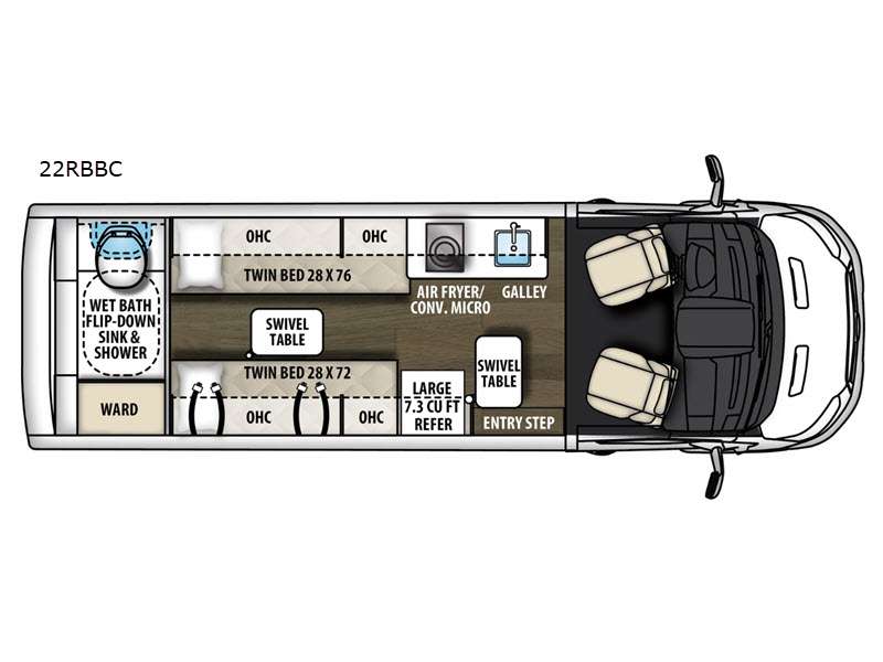 2027 Coachmen Rv Beyond 22RBBC floorplan