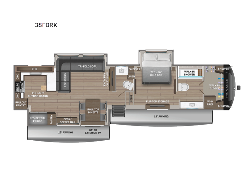 2027 Jayco Pinnacle 38FBRK floorplan