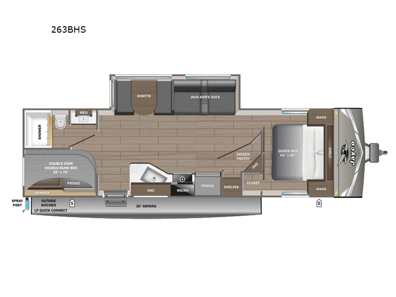 2027 Jayco Jay Flight 263BHS floorplan