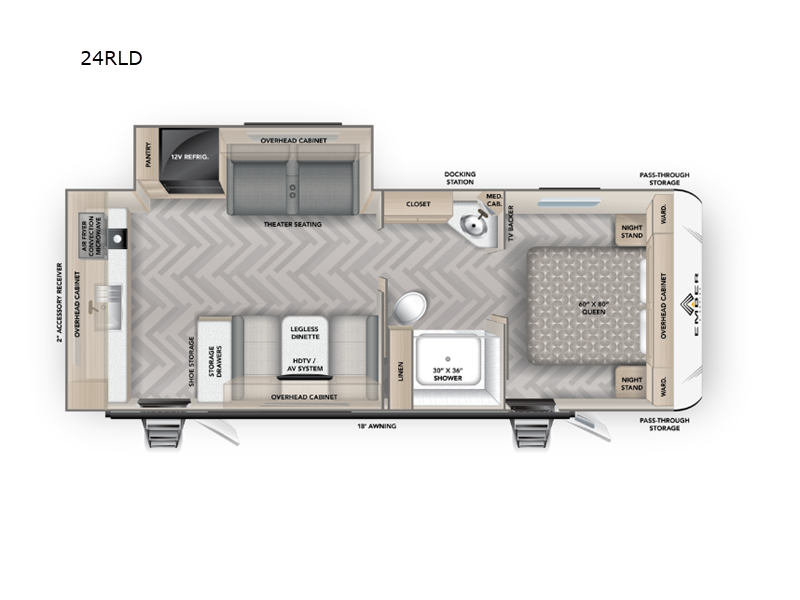 2027 Ember Rv E-Series 24RLD floorplan