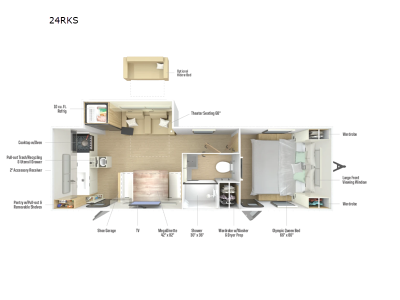 2027 Winnebago Thrive 24RKS floorplan