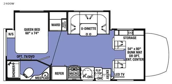 2016 Forest River Rv Sunseeker MBS 2400W floorplan