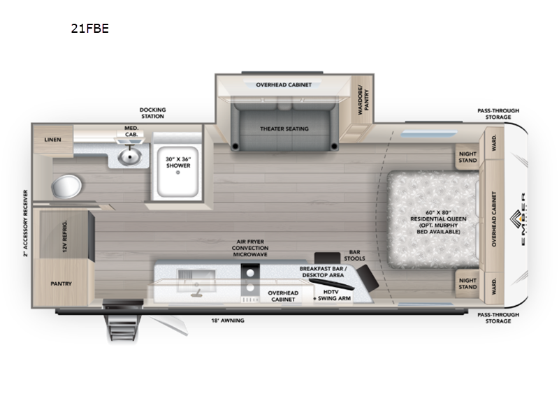 2027 EMBER E-SERIES 21 FBE floorplan