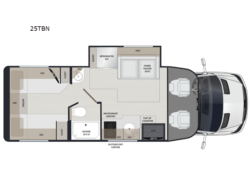 2027 RENEGADE VIENNA 25 TBN FOSSIL floorplan