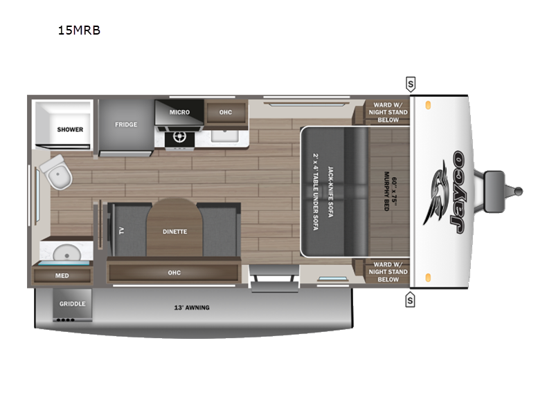 2027 Jayco Jay Feather Air 15MRB floorplan