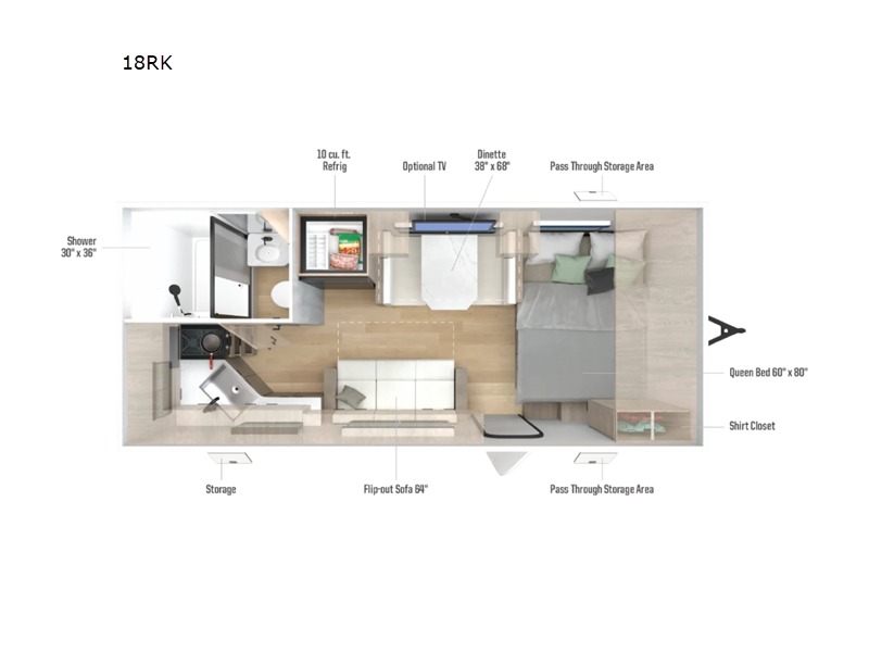 2027 Winnebago Access 18RK floorplan