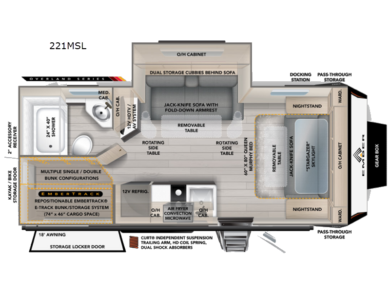 2027 EMBER OVERLAND 221 MSL floorplan