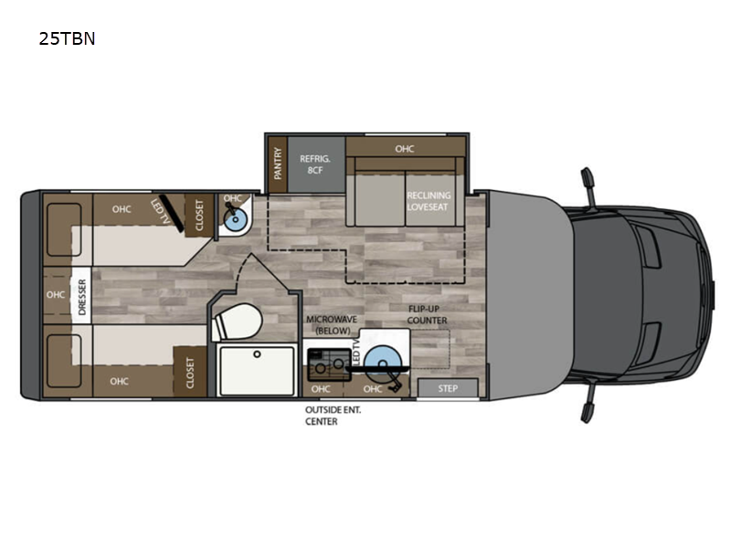 2027 Renegade Vienna 25TBN floorplan