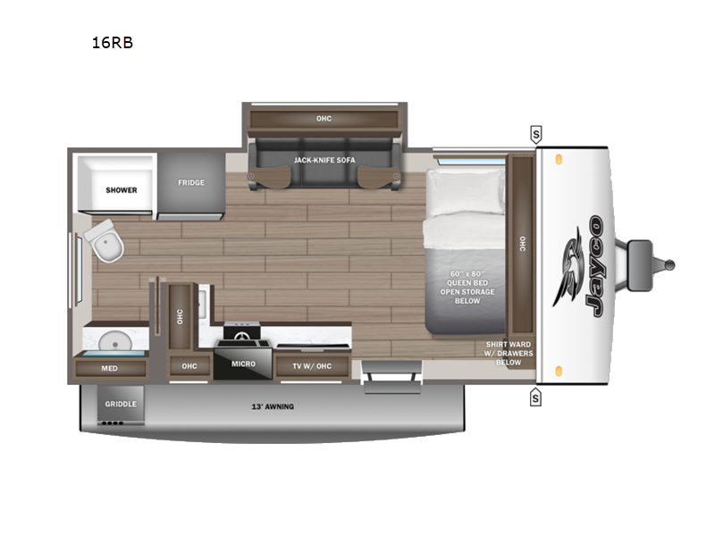 2027 Jayco Jay Feather Air 16RB floorplan