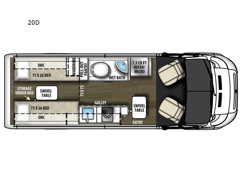 2027 Coachmen Rv Nova 20D floorplan