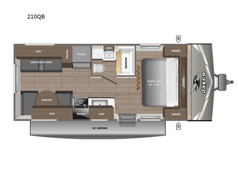 2027 JAYCO JAY FLIGHT SLX 210 QB floorplan