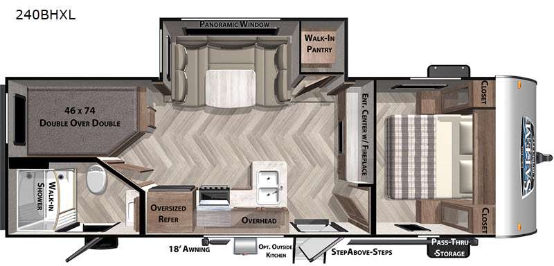 2021 Forest River Rv Salem Cruise Lite 240BHXL floorplan