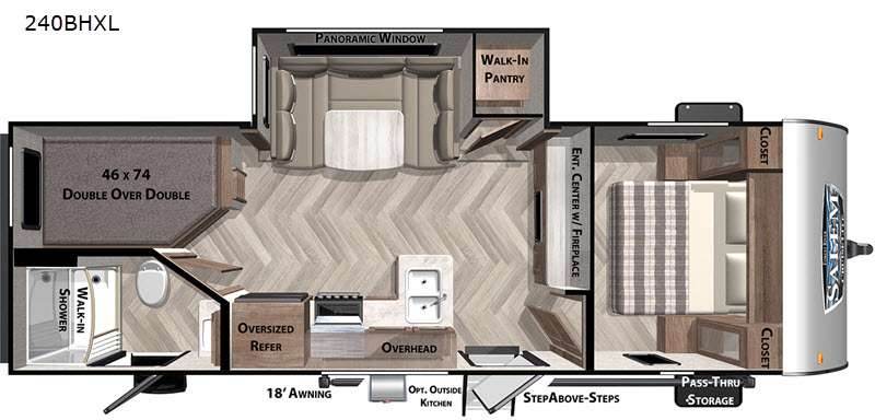 2021 Forest River Rv Salem Cruise Lite 240BHXL floorplan