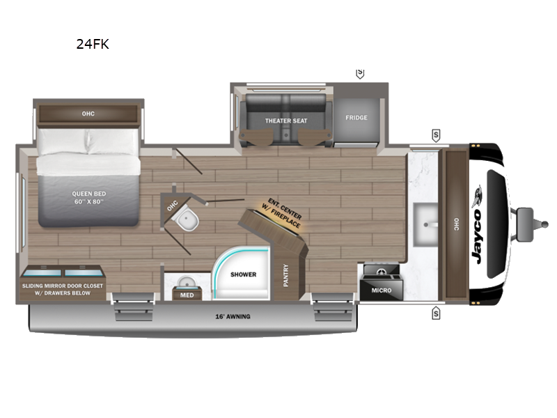 2027 Jayco Jay Feather 24FK floorplan