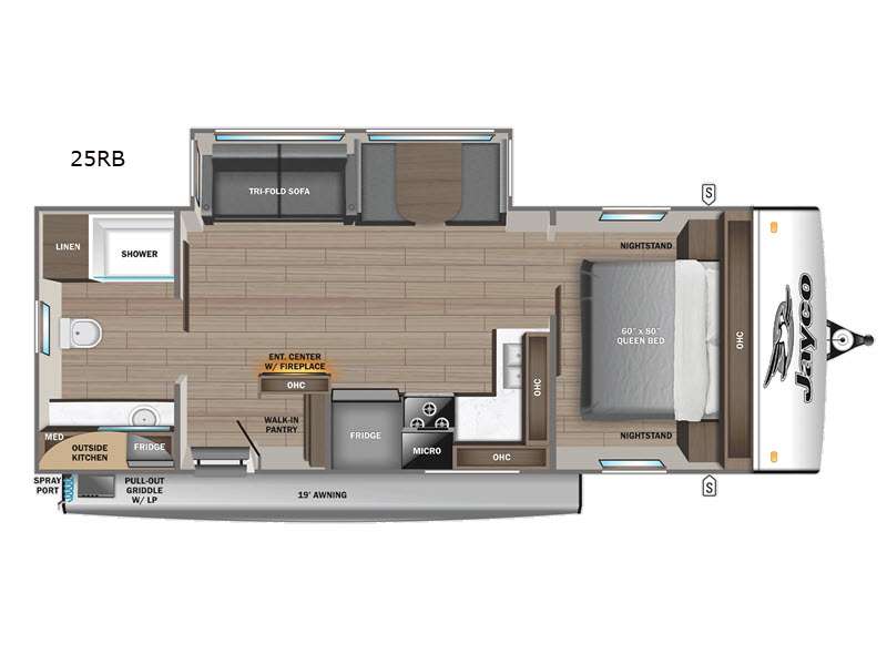 2026 Jayco Jay Feather 25RB floorplan