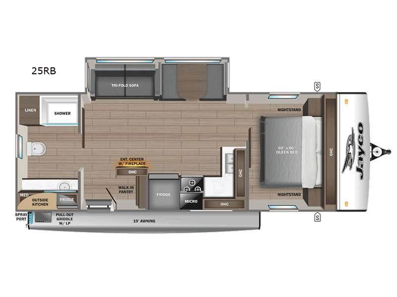 2026 Jayco Jay Feather 25RB floorplan