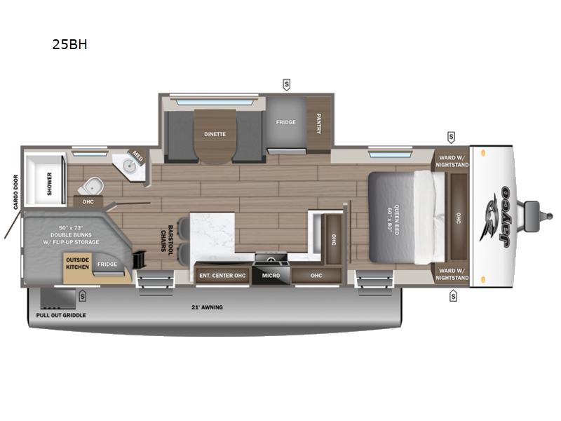 2027 Jayco Jay Feather 25BH floorplan