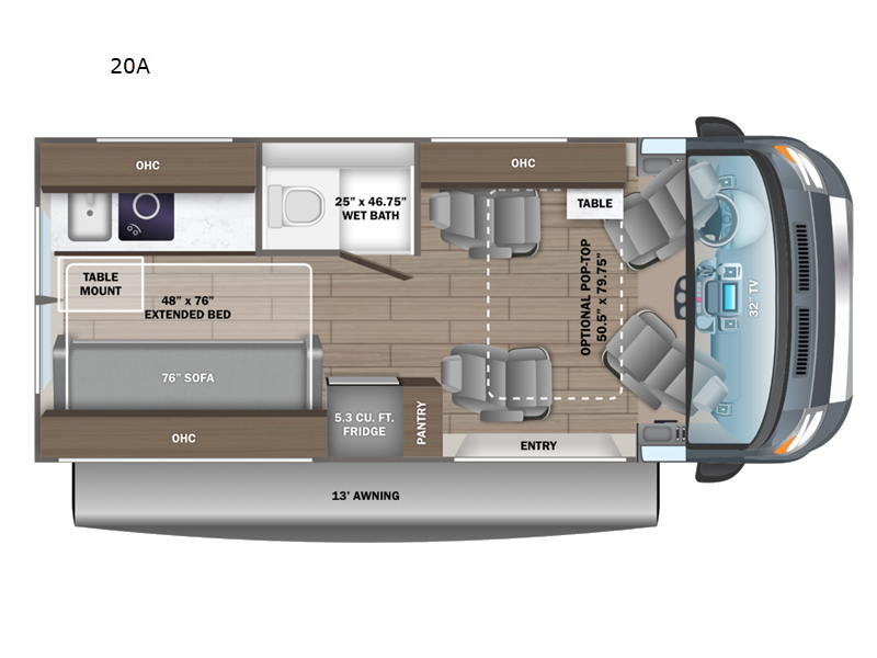 2027 Jayco Swift 20A floorplan