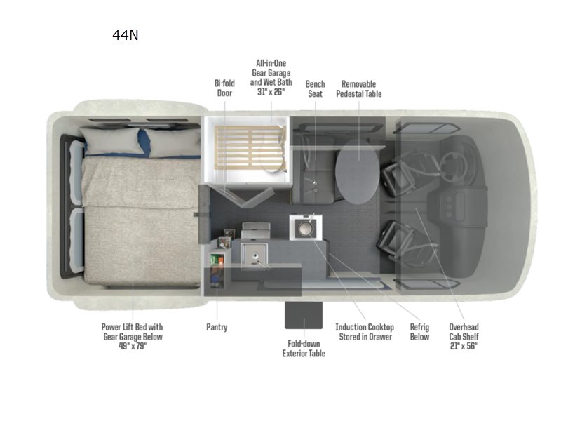 2027 Winnebago Revel Sport 44N floorplan