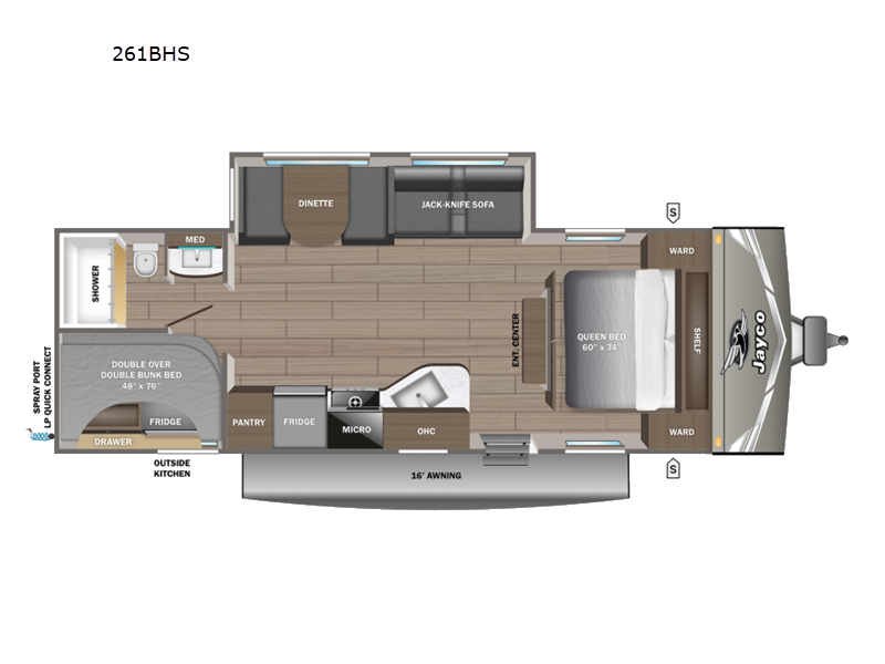 2027 Jayco Jay Flight 261BHS floorplan