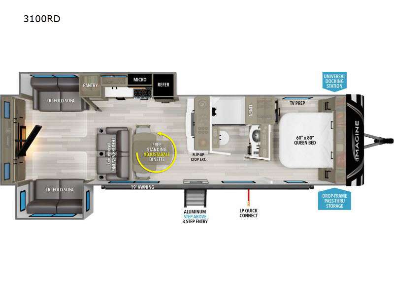 2024 GRAND DESIGN IMAGINE 3100 RD floorplan