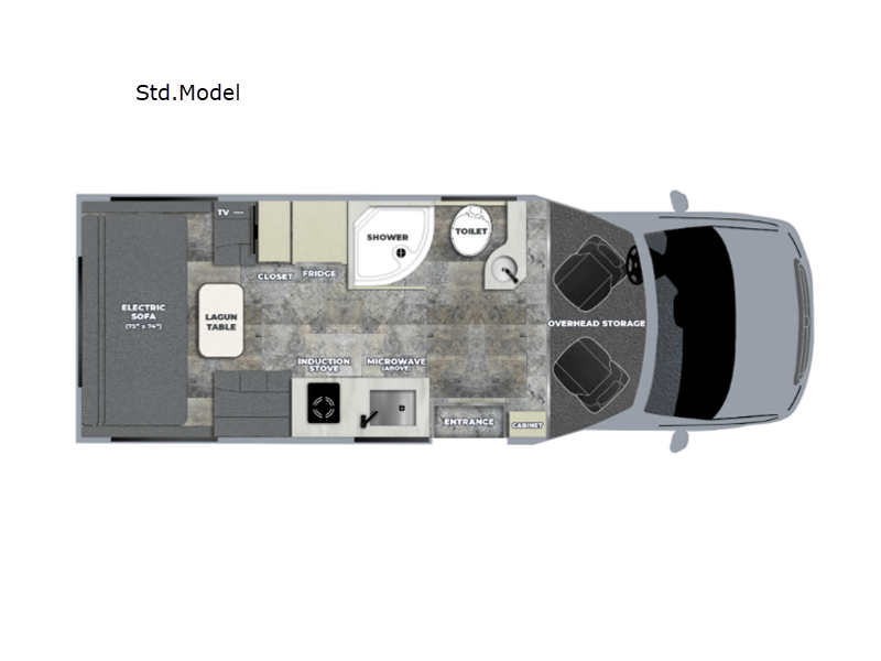 2027 Pleasure-Way Plateau XLTS Std. Model floorplan