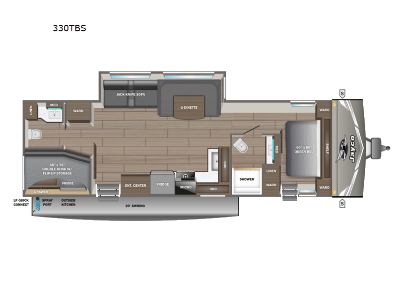 2027 Jayco Jay Flight 330TBS floorplan