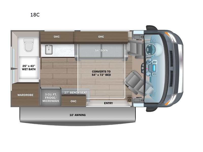 2027 Jayco Comet 18C floorplan