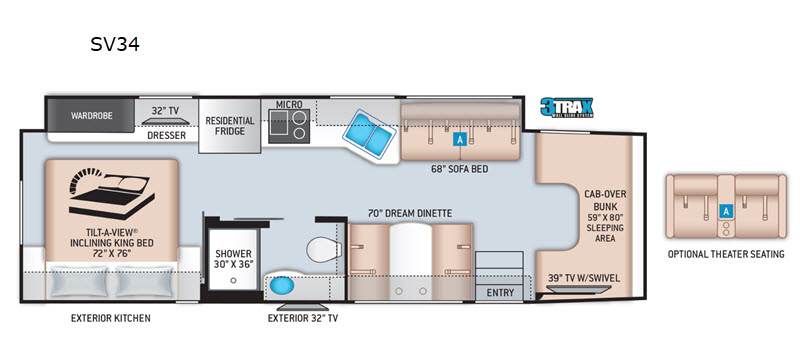 2021 Thor Motor Coach Magnitude SV34 floorplan