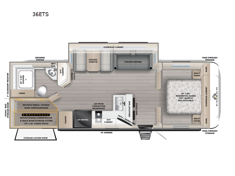 2026 Ember Rv E-Series 26ETS floorplan
