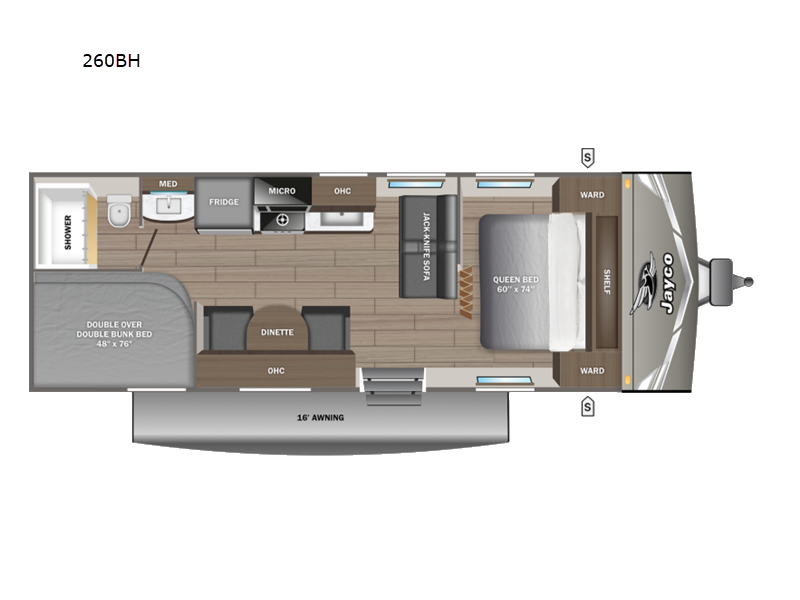 2027 Jayco Jay Flight 260BH floorplan