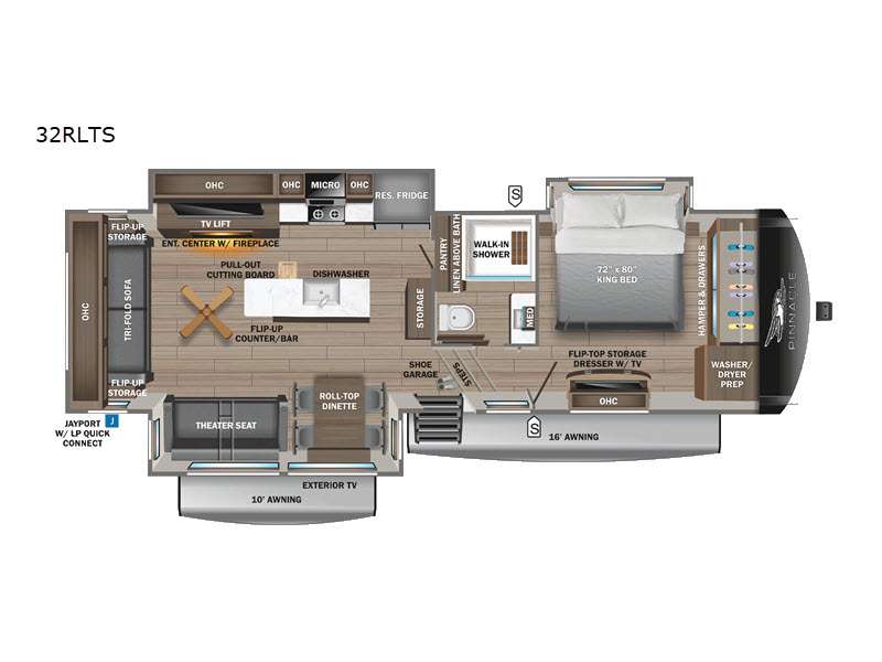 2027 Jayco Pinnacle 32RLTS floorplan