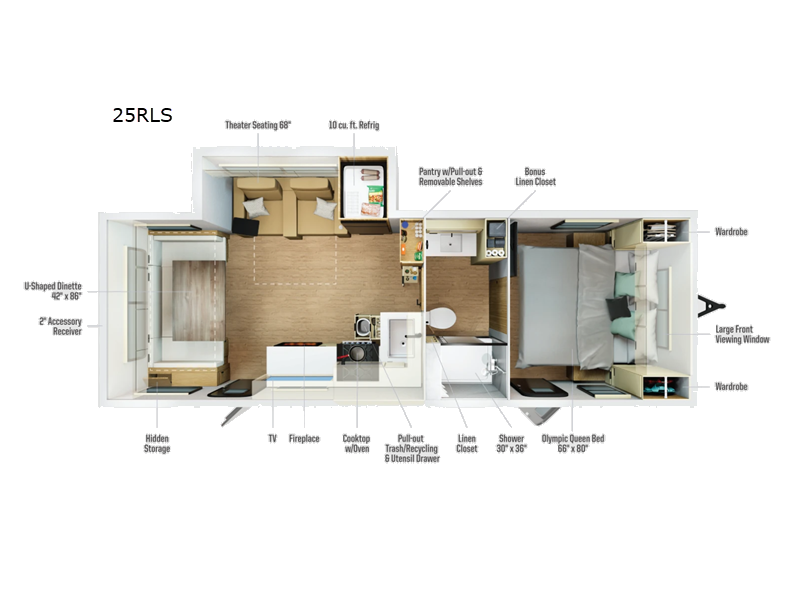 2027 Winnebago Thrive 25RLS floorplan