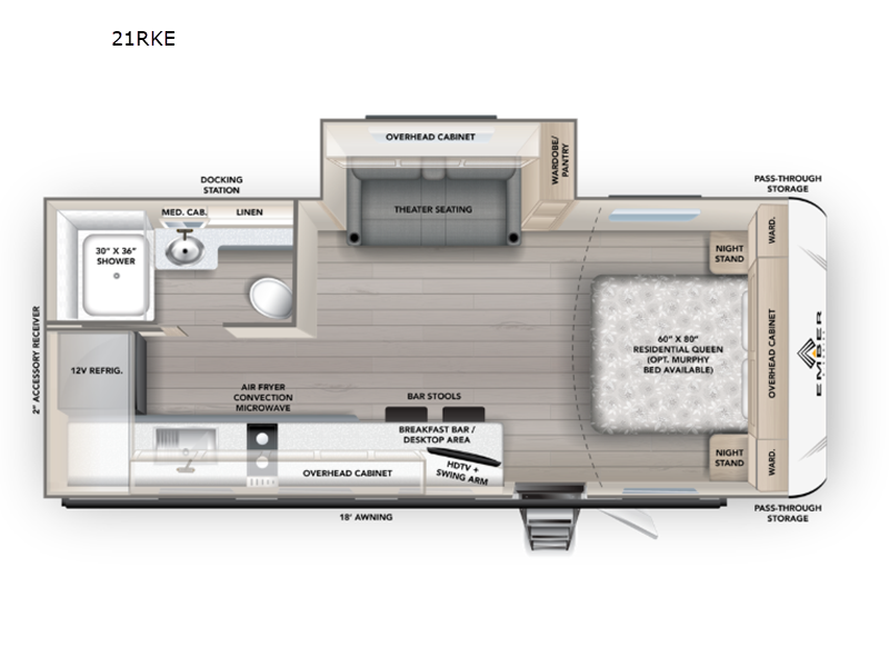 2027 EMBER E-SERIES 21 RKE floorplan