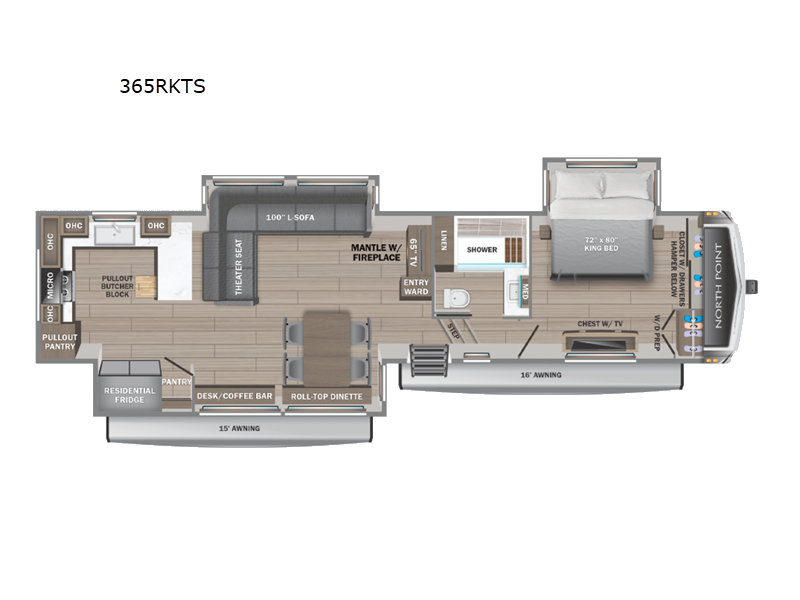 2027 Jayco North Point 365RKTS floorplan