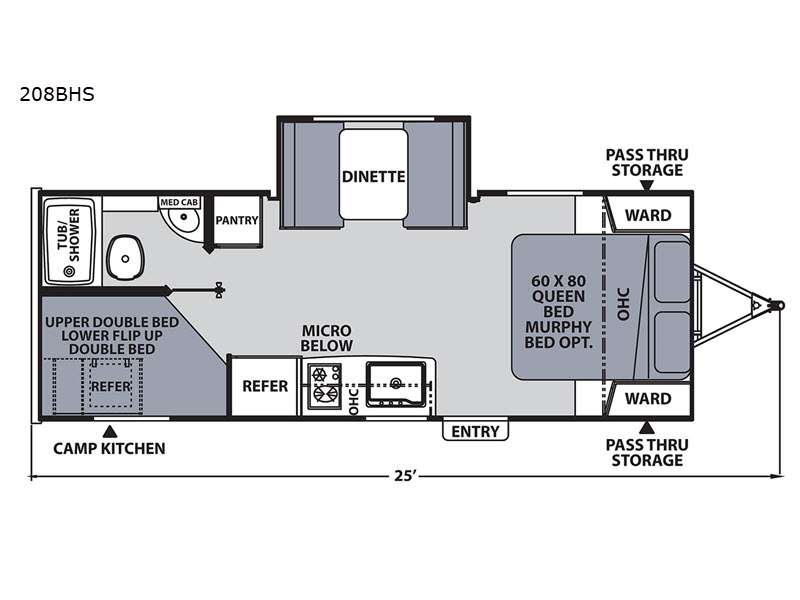 2022 APEX NANO 208 BHS floorplan