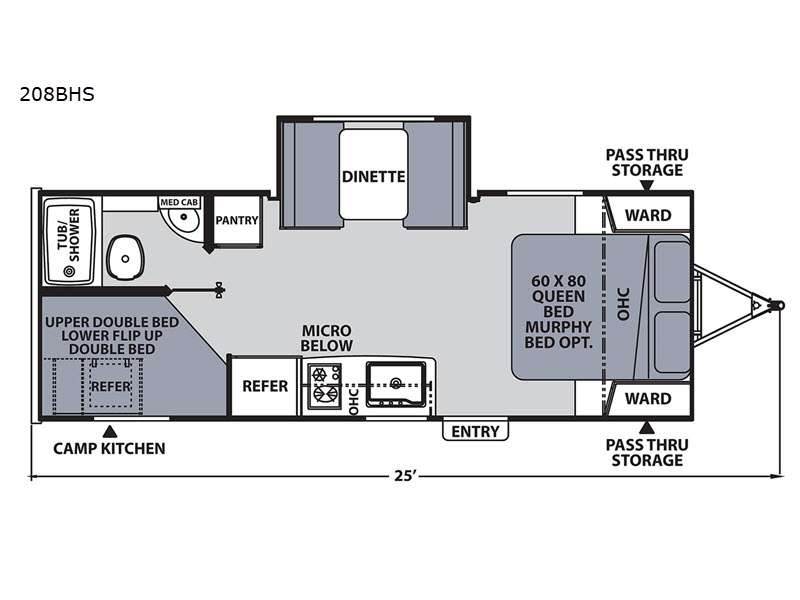 2022 APEX NANO 208 BHS floorplan