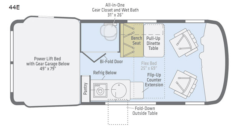 Fretz Winnebago Revel Floorplan