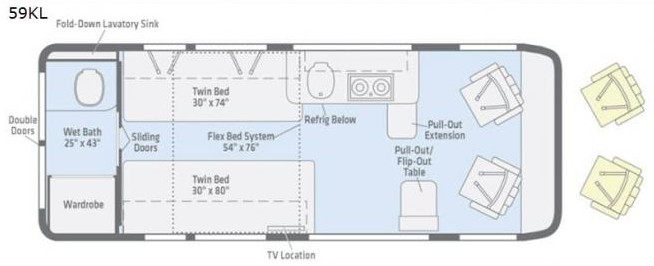 Travato Floor plan